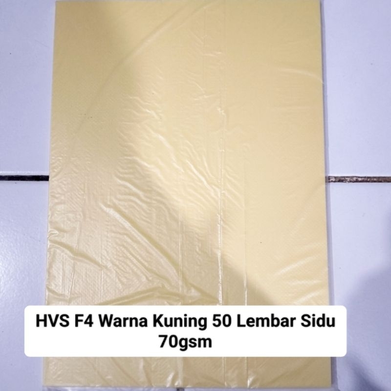 

Kertas HVS F4 Warna Kuning isi 50 Lembar Sidu 70gr / Paper Fotocopy