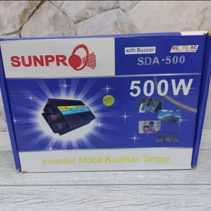 Power Inverter Casan Aki Mobil/Motor Sunpro SDA-500watt