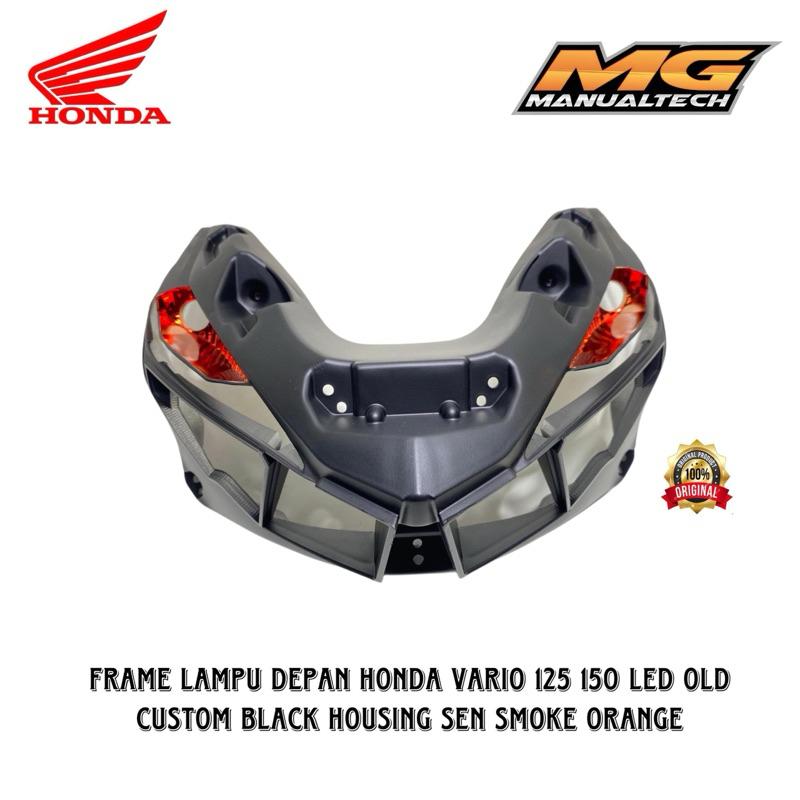 Housing Frame Alis Lampu Depan Vario 125 150 Led Old Custom Black Housing Sen Smoke Orange Orginal S
