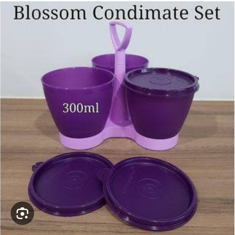 Condimate Set / Condimate tupperware/tempat kecap Tupperware/Tupperware ungu/Tupperware Malaysia/Tup