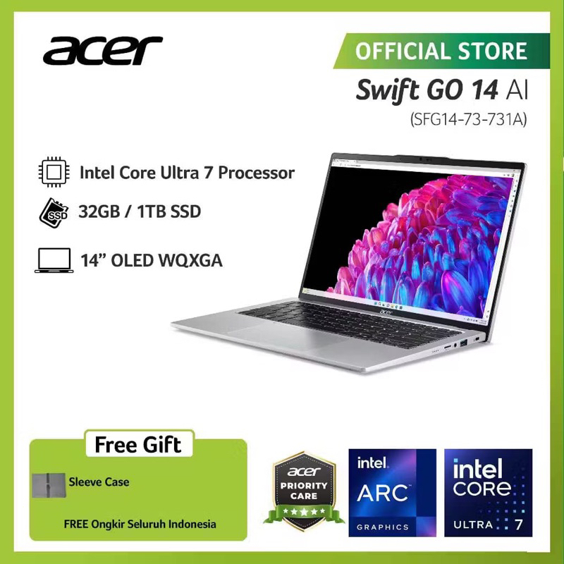 Acer Swift GO 14 AI Processor Intel Core Ultra 7