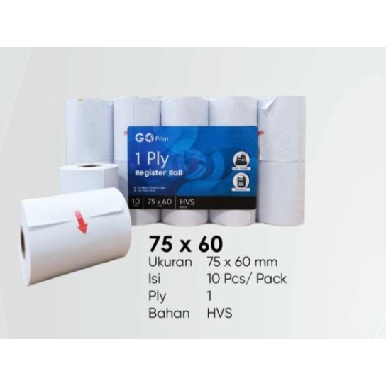 

register roll 1 ply 75 X 60