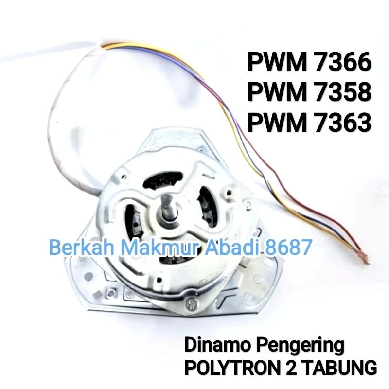 Dinamo Pengering Mesin Cuci Polytron PWM 7366 PWM 7358 PWM 7363 Motor Spin Pengering Politron 7 Kg