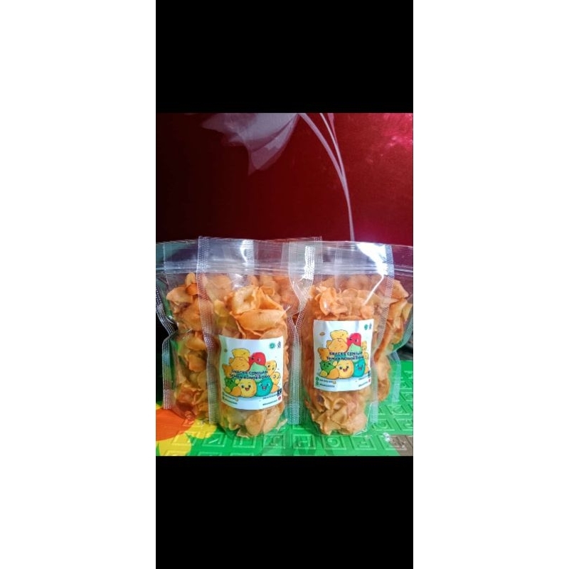 

Kripik Singkong Mix 2 Rasa 500 gram Original dan BBQ Snack CETENG