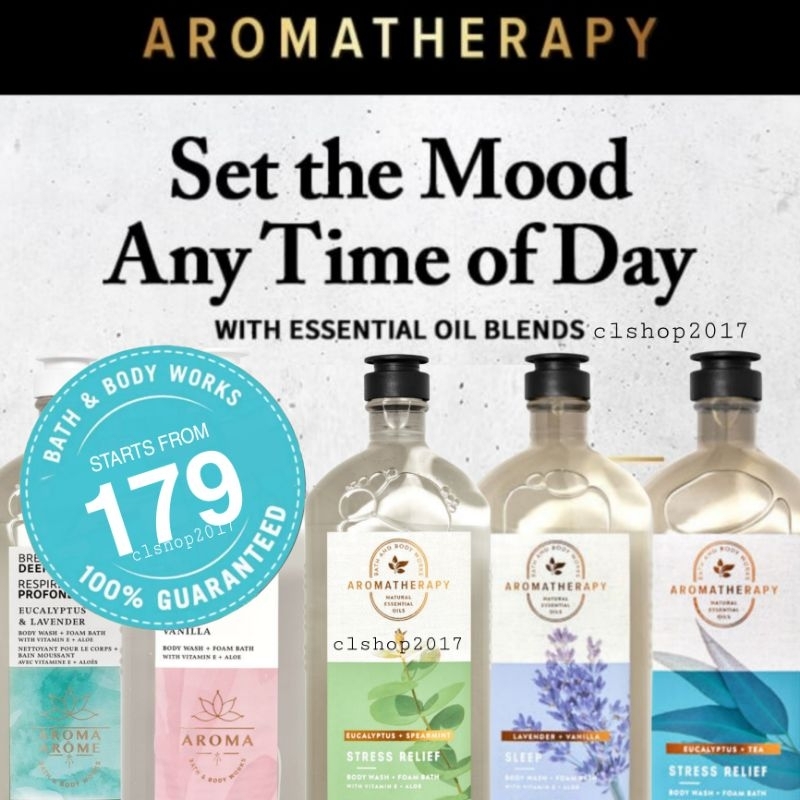 BBW AROMATHERAPY BODY WASH & FOAM BATH SHOWER GEL 295 ml BATH & BODY WORKS LAVENDER VANILLA CHAMOMIL