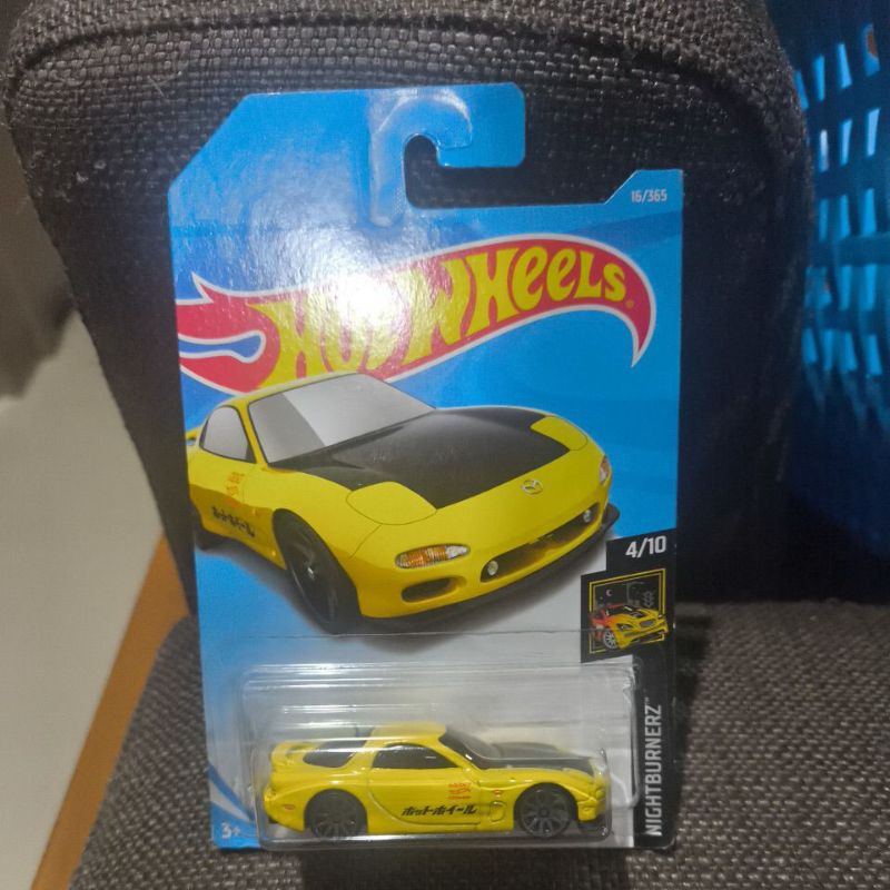 Hot Wheels 95 Mazda RX7 RX 7 FD FD3S Kuning Nightburnerz