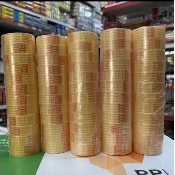 

Isolasi Kado / Solatip Kecil Bening / Isolasi Kecil GOLDTAPE ( 1 slop isi 12pcs)