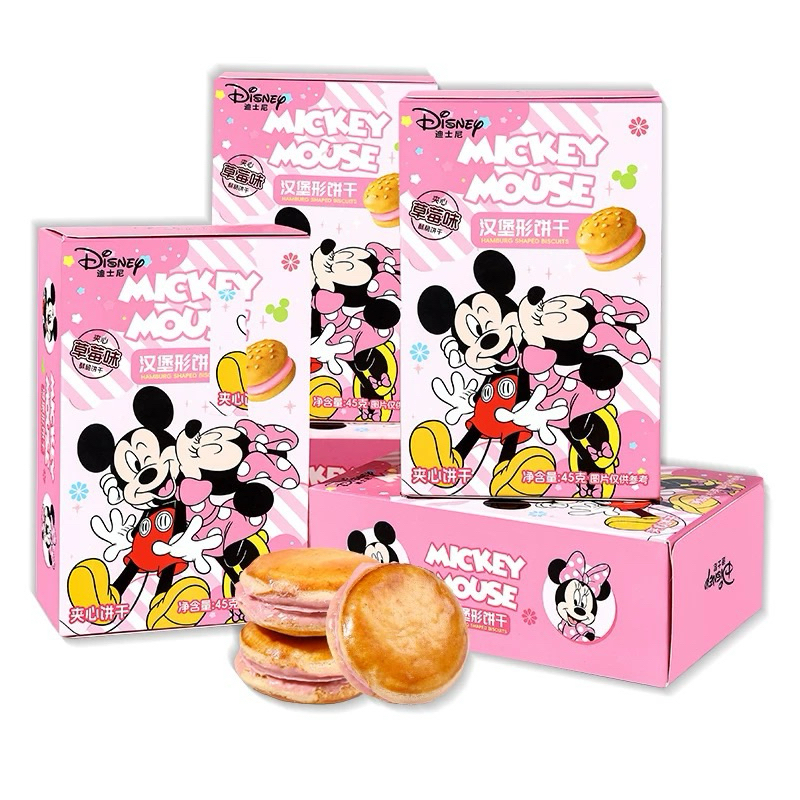 

[READY STOCK] DISNEY MICKEY AND MINNIE MOUSE HAMBURGER COOKIES 45gr