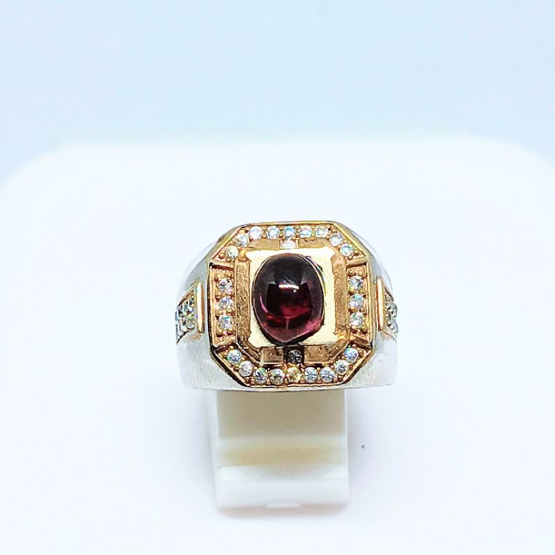 Cincin Natural Red Garnet