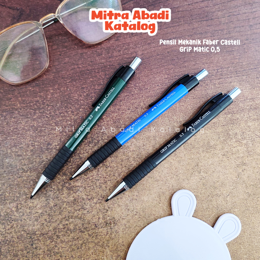 

(1 PCS) PENSIL MEKANIK FABER CASTELL GRIP MATIC / 0,5 klik 1318 click pencil mekanik faber castel segitiga lucu alat tulis sekolah kantor atk kuliah kampus stationery murah lengkap / mitra abadi katalog jogja