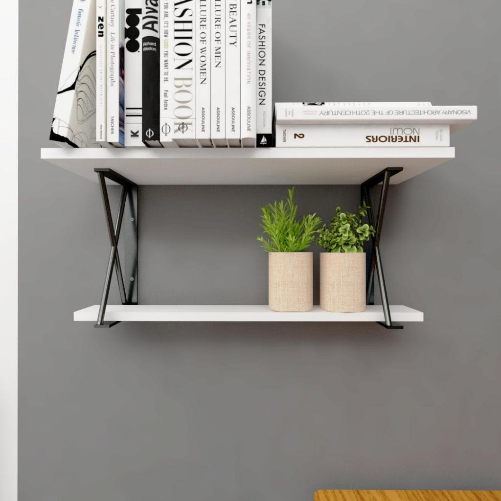 rak besi siku rak dinding tempel aesthetic minimalis