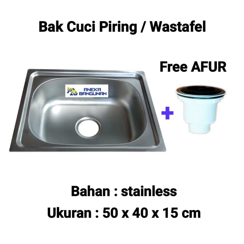 Bak Cuci Piring Wastafel Stainless 1 lubang