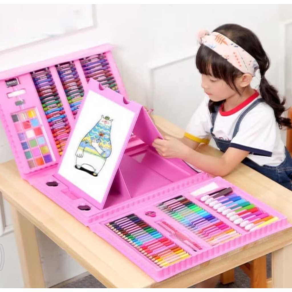 

CRAYON SET 208 PCS / ALAT MENGGAMBAR MEWARNAI ANAK / ALAT LUKIS / PENSIL WARNA KRAYON ANAK