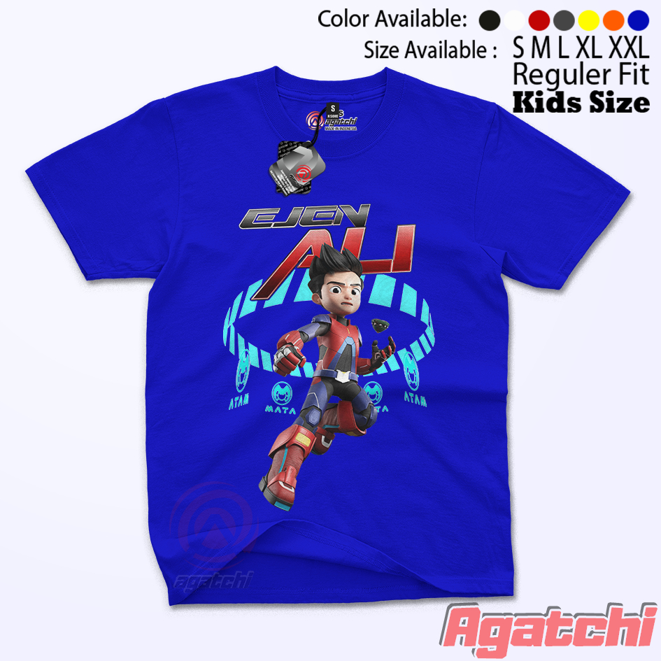 Baju Kaos Atasan Anak Laki - Laki Agatchi Motif Ejen Ali - Baju Ejen Ali