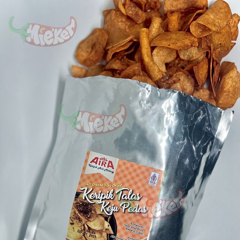 

KERIPIK TALAS KEJU PEDAS MANIS GURIH CAMILAN KRIUK OLEH OLEH AIRA FOOD KRIPIK TALES PEDES