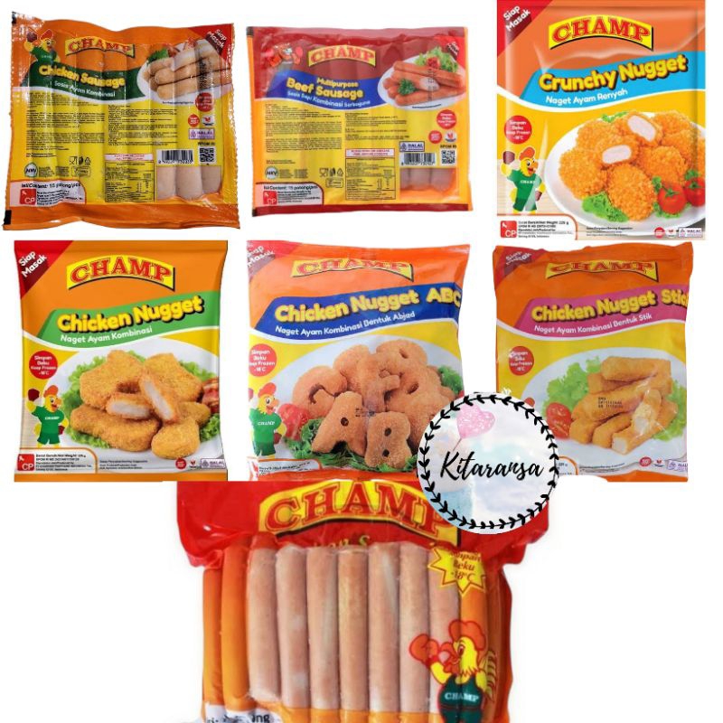 

Nugget Champ 1kg/Nugget 250gr/Sosis Champ 375gr/Nugget Ayam/Sosis Champ