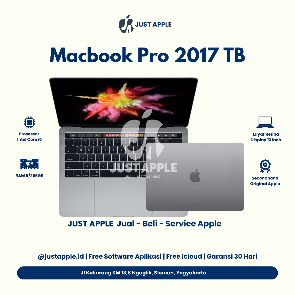 [ HARGA MURAH ] MACBOOK PRO 2017 TOUCH BAR RAM 8 GB 16 GB, SSD 256 GB 512 GB 1TB SECOND ORIGINAL