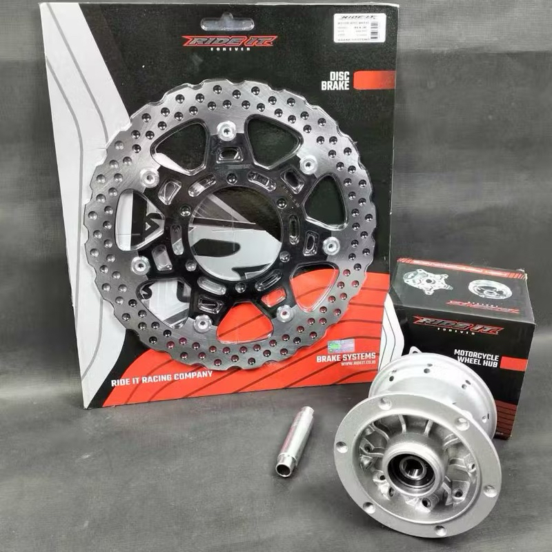 Tromol depan KLX Dtracker set Piringan Ride it