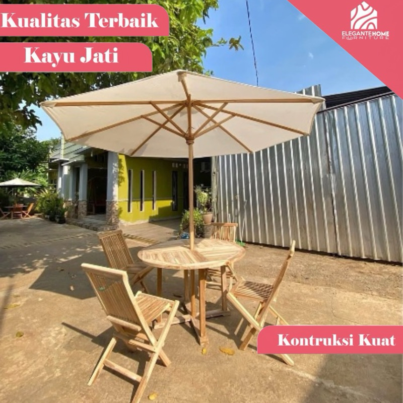 payung kayu jati payung cafe payung pantai outdoor 3 meter payung cafe outdoor meja payung taman