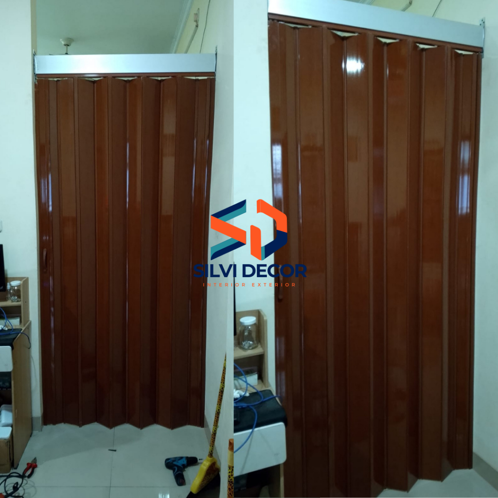 Partisi ruangan pvc folding door / Penyekat ruangan / Folding Door Bintaro