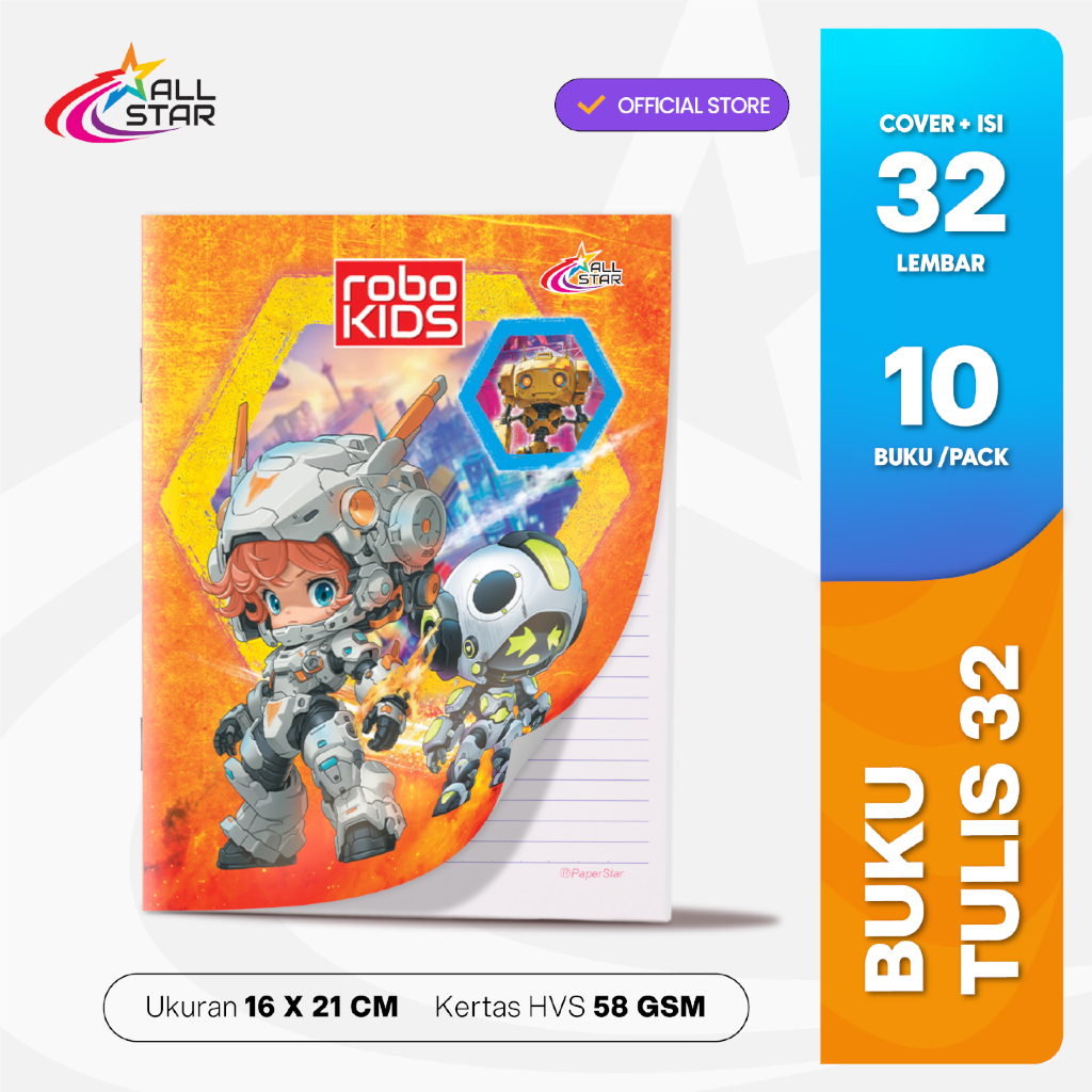 

Buku Tulis ALLSTAR 32 Lembar - Motif Laki Laki