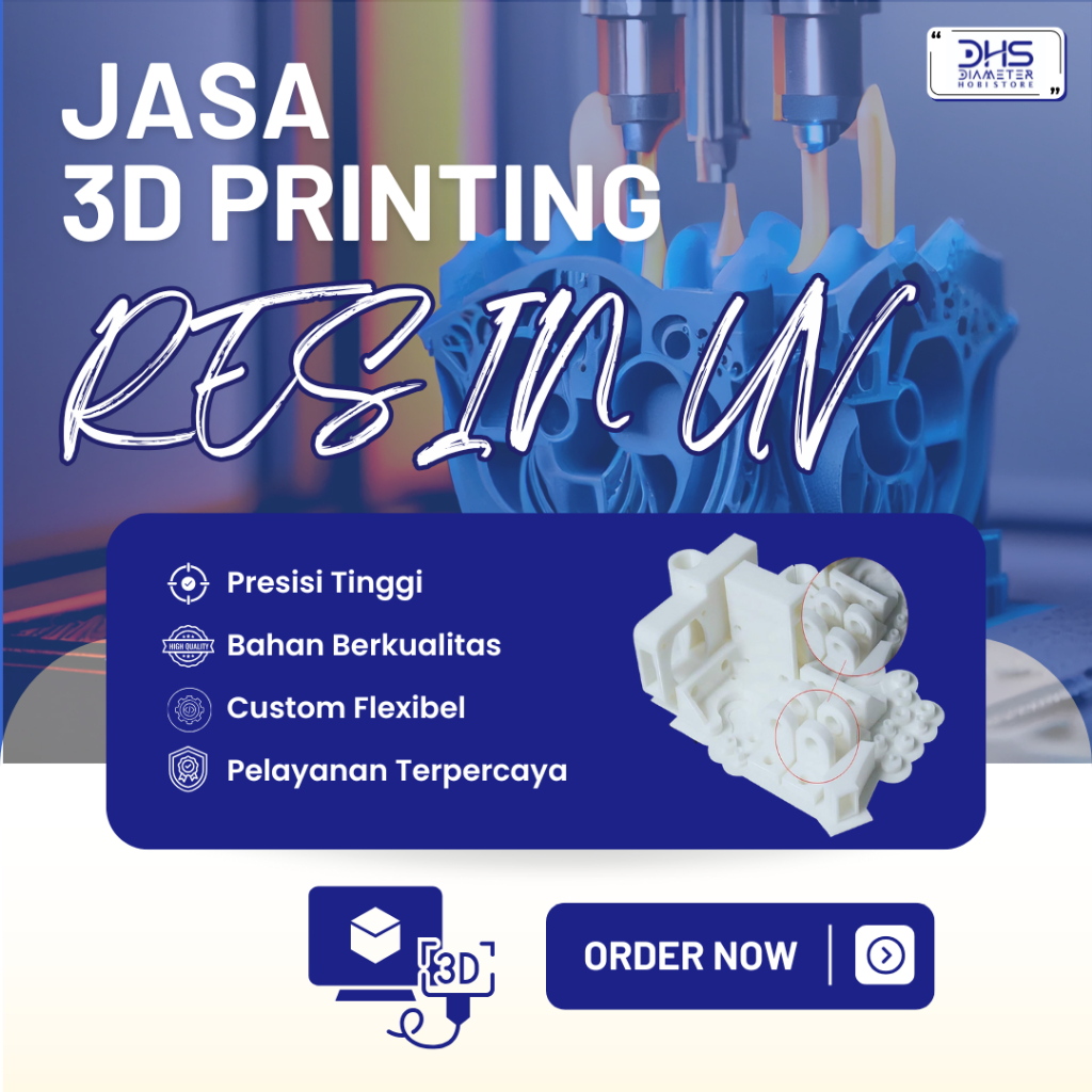 Jasa Cetak 3D Printing / Objek 3D / 3 Dimensi Bahan RESIN UV