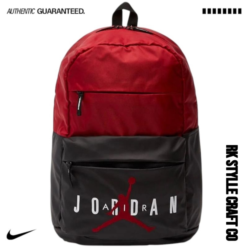 Tas Ransel | Tas Laptop Nike Air Jordan Jumpman Pivot Black Red Large 100%Original