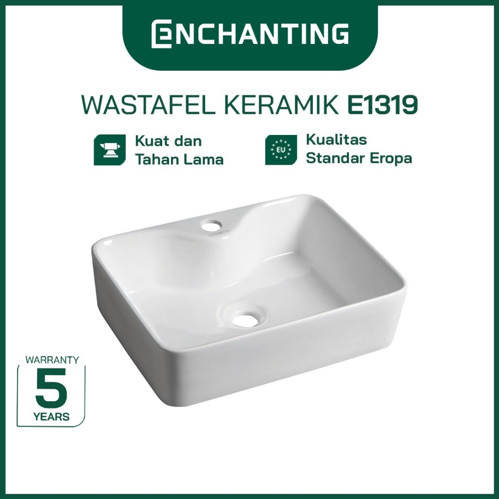 Wastafel Meja Cuci Tangan Keramik Europe Enchanting E1319