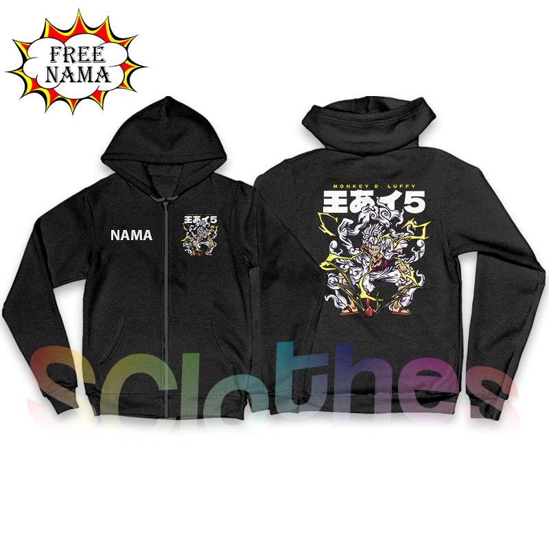 Jaket Anak Hoodie Luffy gear 5 anime