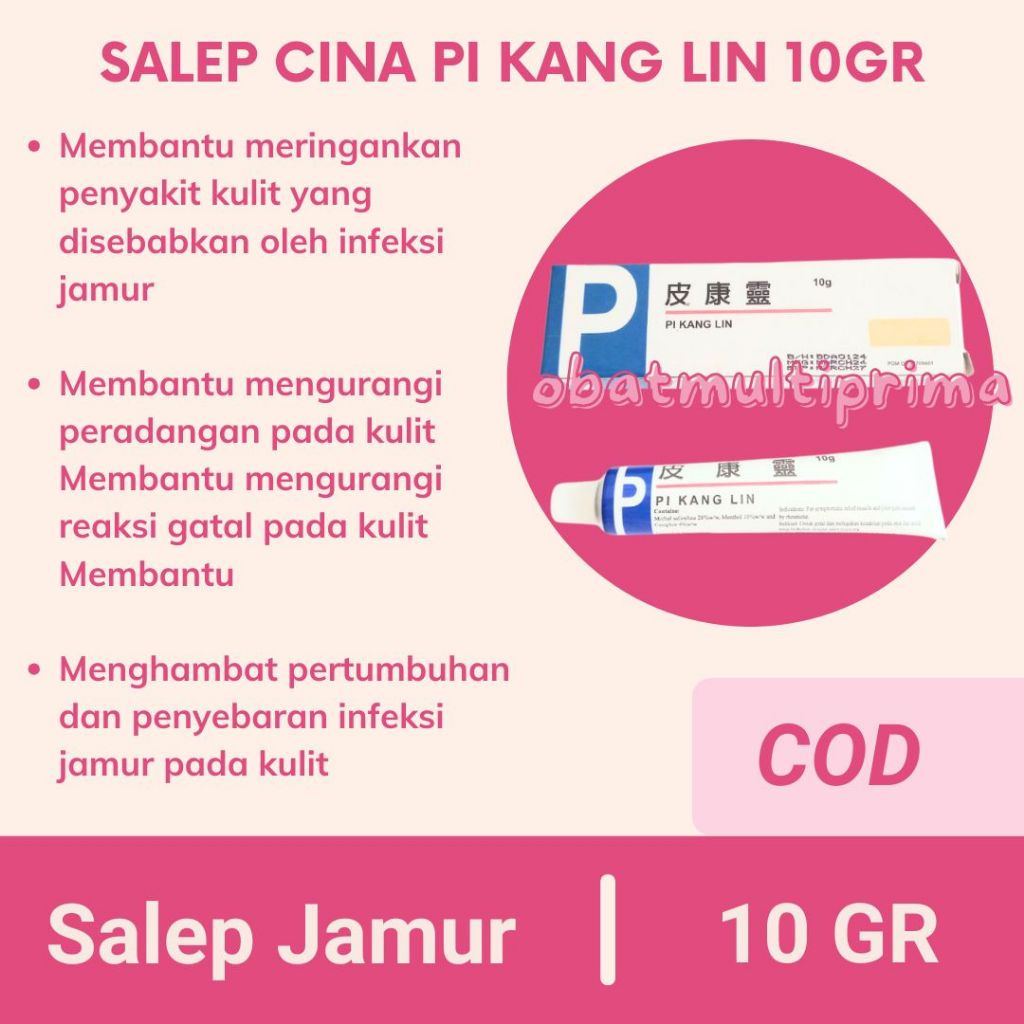 Salep Cina Pi Kang Lin / Krim Menthol Obat Gatal Jamur / Alergi Gigitan Serangga