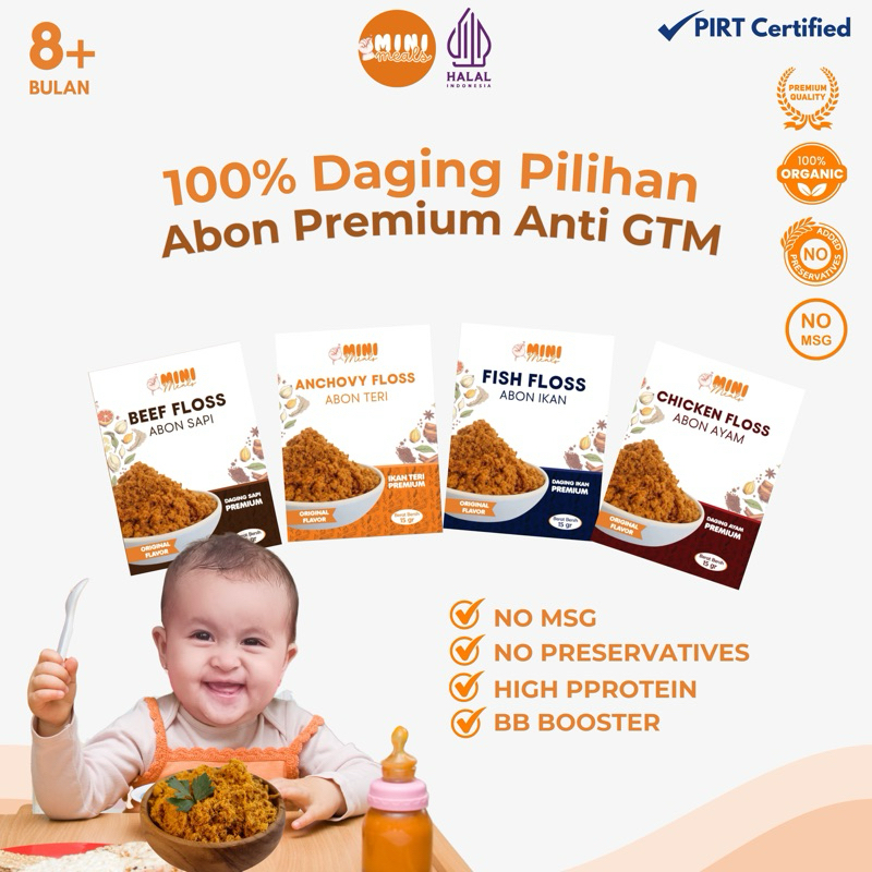 

Abon Mini Meals Premium Abon MPASI Abon Bayi Anak Booster Bayi Anti GTM Abon Sapi Abon Ayam Abon Ikan Abon Teri Penambah Nafsu Makan Anak Penambah Berat Badan Bayi Anak Sumber Protein No MSG No Pengawet Abon Premium Makanan MPASI Bayi Abon Minimeals