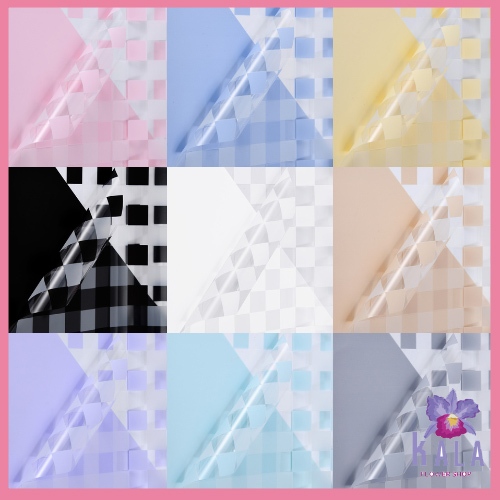 

20 Lembar Kertas Buket Square Stripe Cellophane Flower Wrapping Kb6112