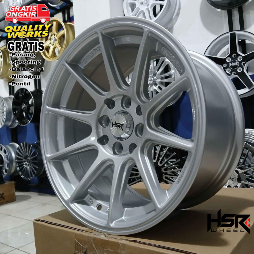 Velg Racing Mobil Brio, Avanza, Sigra, Ring 15 Lebar 7/8 Velg Jdm Hsr Shinjuku