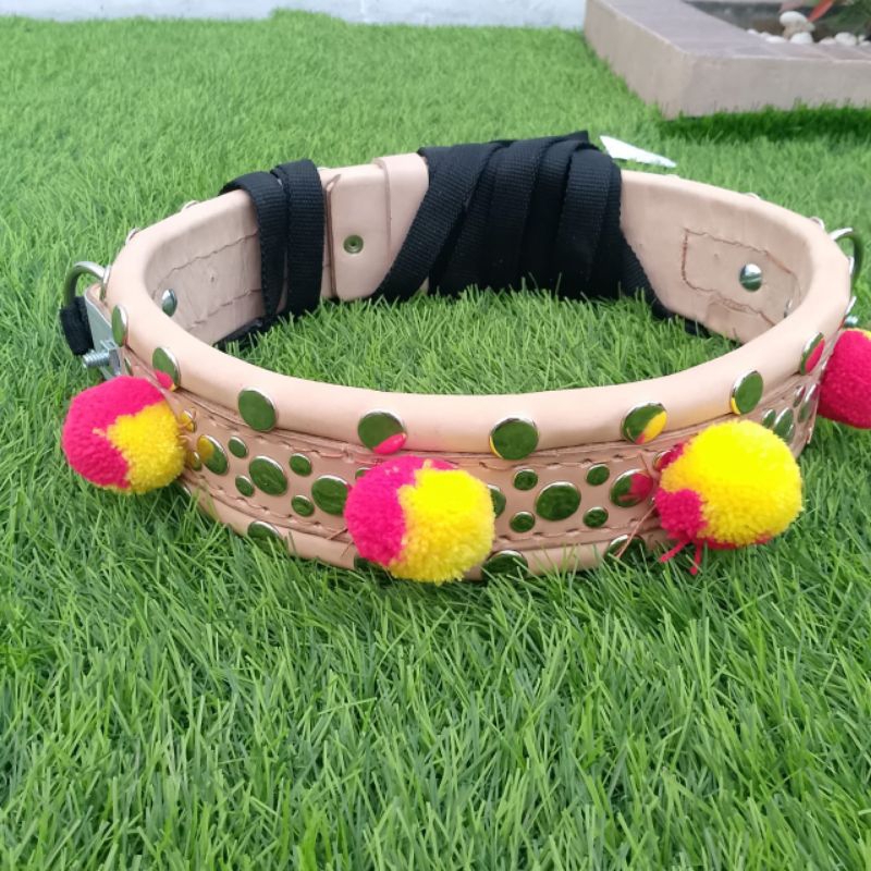 Gongseng domba/kalung domba kulit asli