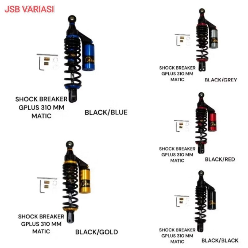 Shock belakang 310 mm XENOS GPLUS Mio Mio j Mio M3 Xeon GT rc karbu Mio soul beat Scoopy genio Jsb V