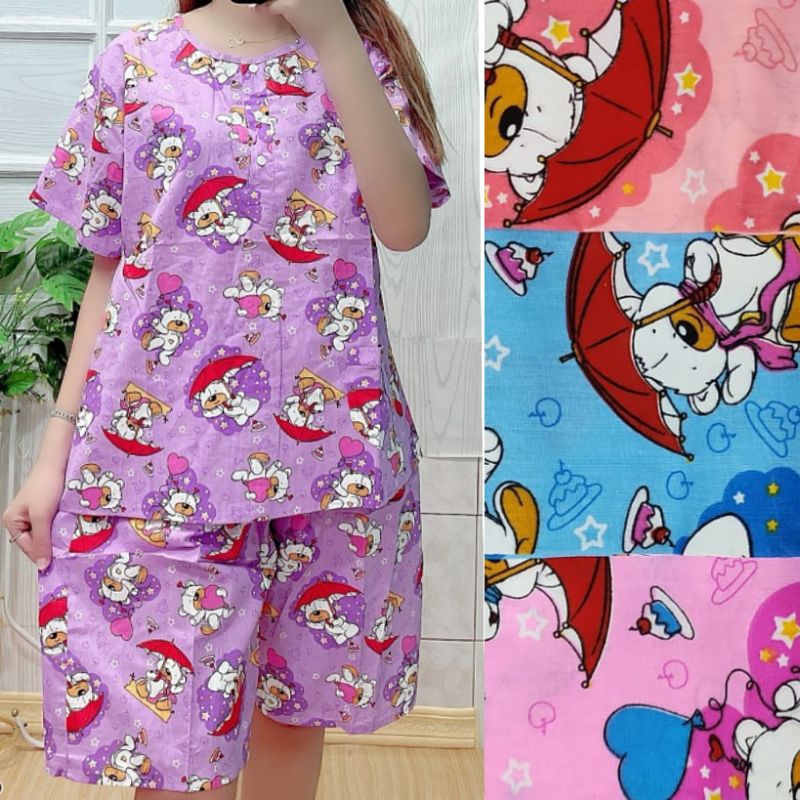 Set baju tidur  3/4 | baju tidur piyama wanita 4warna