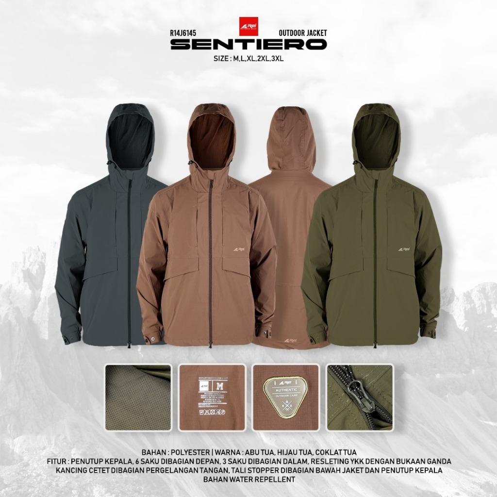 Jaket Pria Arei Sentiero Arei Outdoorgear