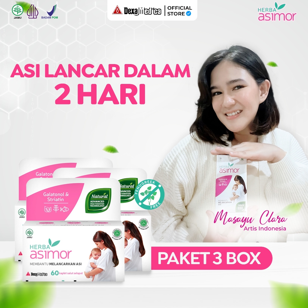3 Box HERBA Asimor 60 Kaplet  – Asi Booster