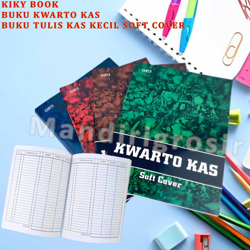 

Buku Kwarto Kas * Kiky Book * Buku Tulis Kas Kecil Soft Cover * 80 Lembar