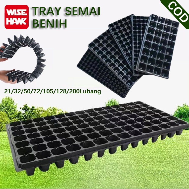 （COD) Pot Bibit /Tray Semai / Seedling Pot /Pot Tray Semai Bibit Benih 21/32/50/72/105/128/200Lubang