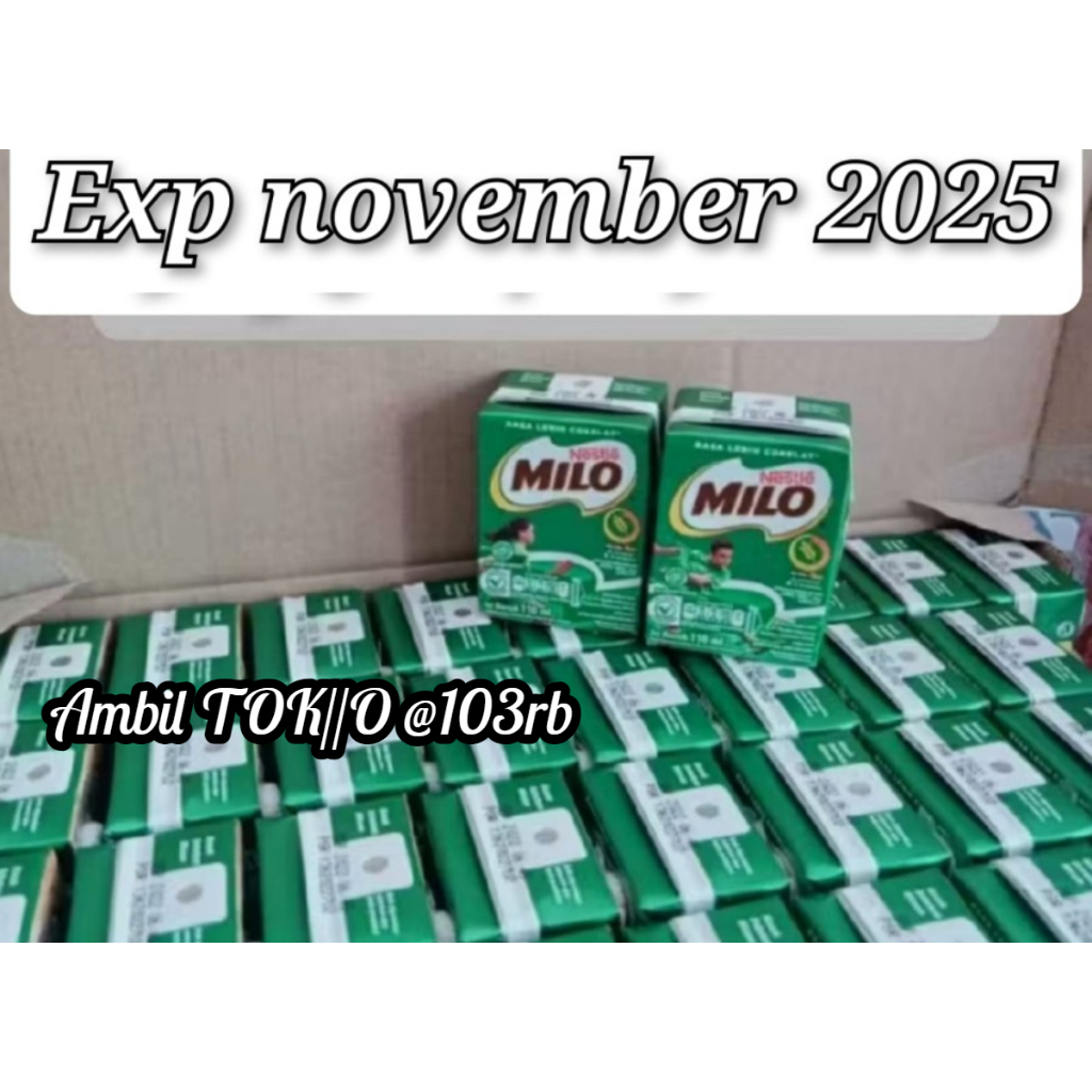 

Susu Milo 1 dus 110 ml isi 36 kotak active go 1 karton isi 36pcs 110ml