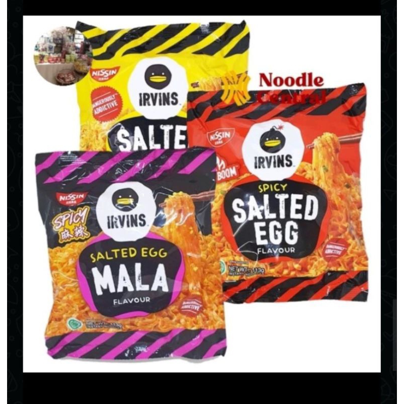 

irvins salted egg all variant ramen 113gr (salted egg, spicy, mala) harga untuk 1 pcs