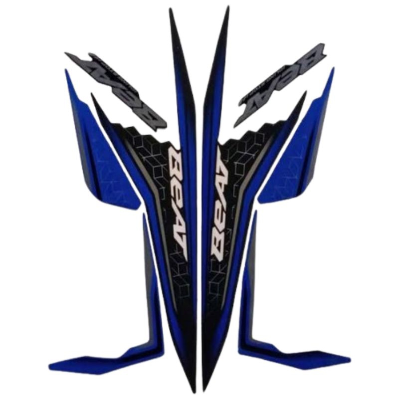 striping beat iss 2020 biru body hitam
