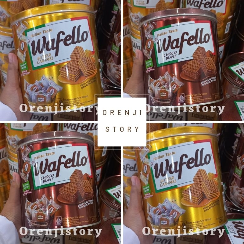 

Wafello kaleng 294 gr Roma rasa choco blast dan butter caramel kue parcel lebaran parcel natal tahun baru