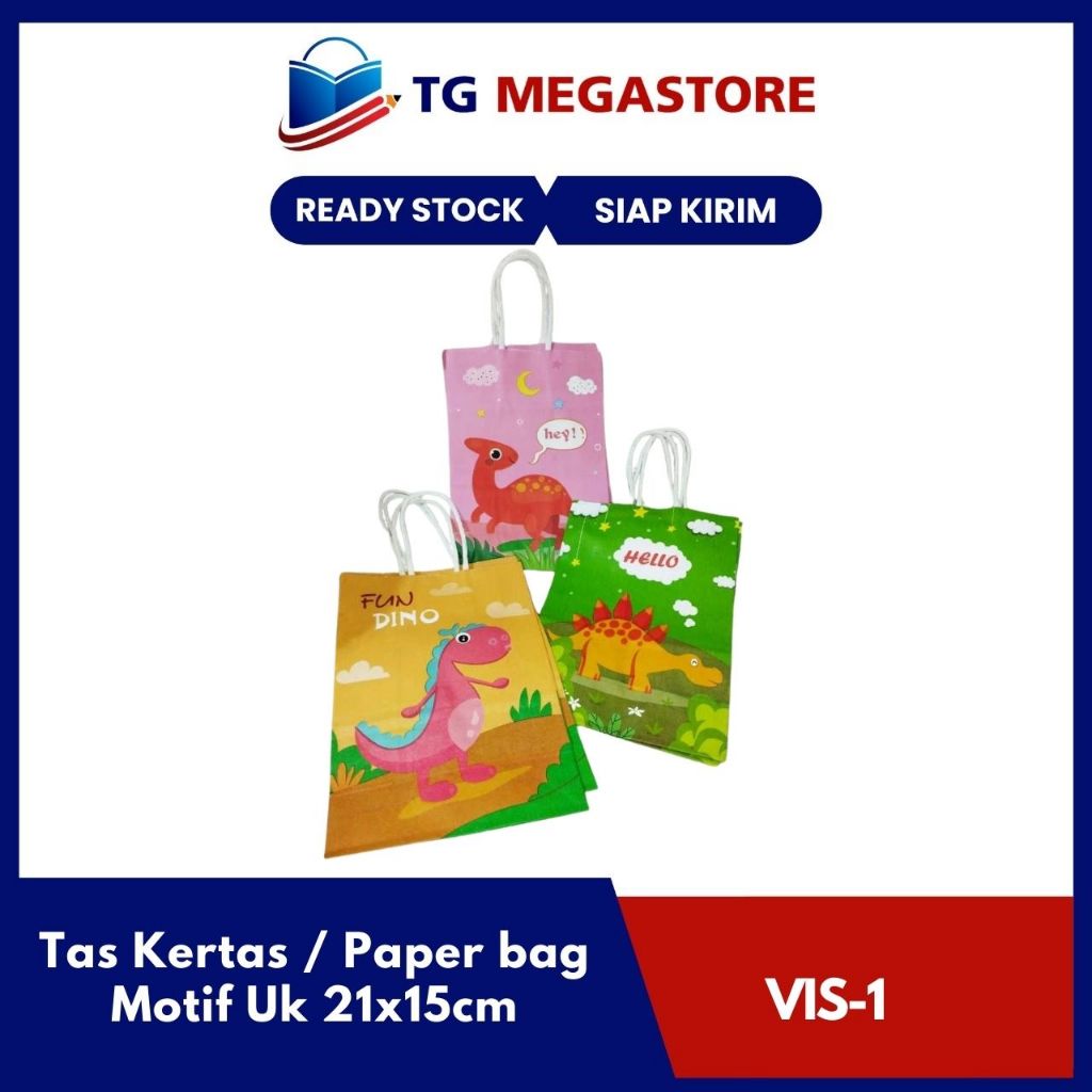 

Tas Kertas / Paper bag Fancy Vis-1 Motif Uk 21x15cm