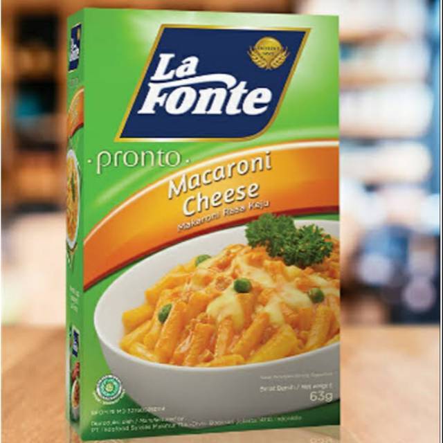 

La Fonte Pronto Macaroni With Cheese Flavour 63 Gr Barcode089686190014