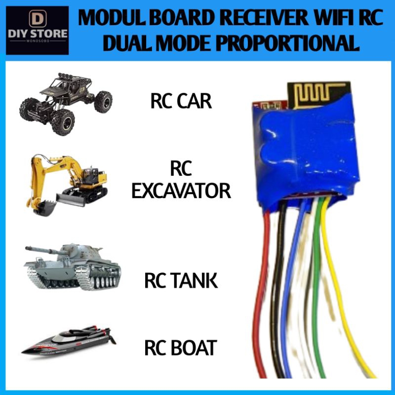 OCTO_PANDA - MODUL BOARD RECEIVER 2.4GHZ MOBIL RC WIFI CONTROL MAINAN ANAK