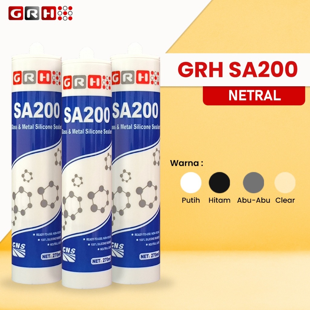 Lem Silikon Sealant Netral Untuk Aluminium/Silicone Sealant Neutral SA200