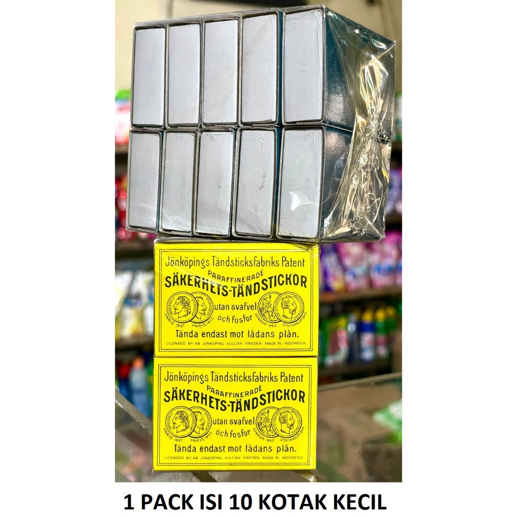 Dollar Korek Api Kayu 1 Pak isi 10 Kotak Kecil ORIGINAL sakerhets tandstickor WOODEN MATCH