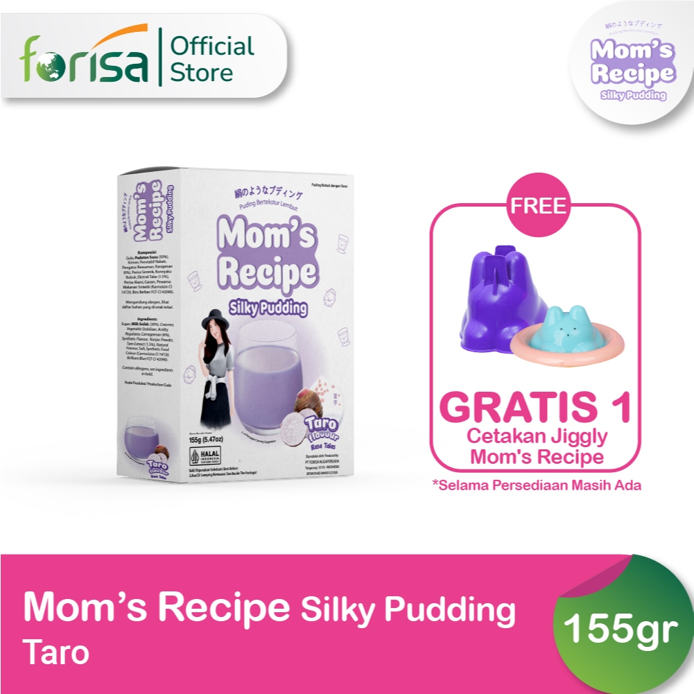 

Mom's Recipe Silky Pudding Rasa Taro 155 gr Free Cetakan Jiggly Mom's Recipe Pouch